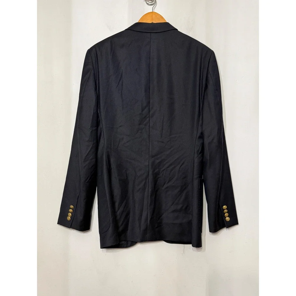 J.Crew Ludlow Blazer 38R Loro Piana Super 130s Wool Navy Blue Anchor Buttons